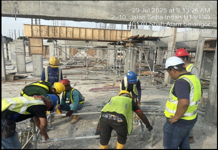 Formwork and concreting works, Shah Alam